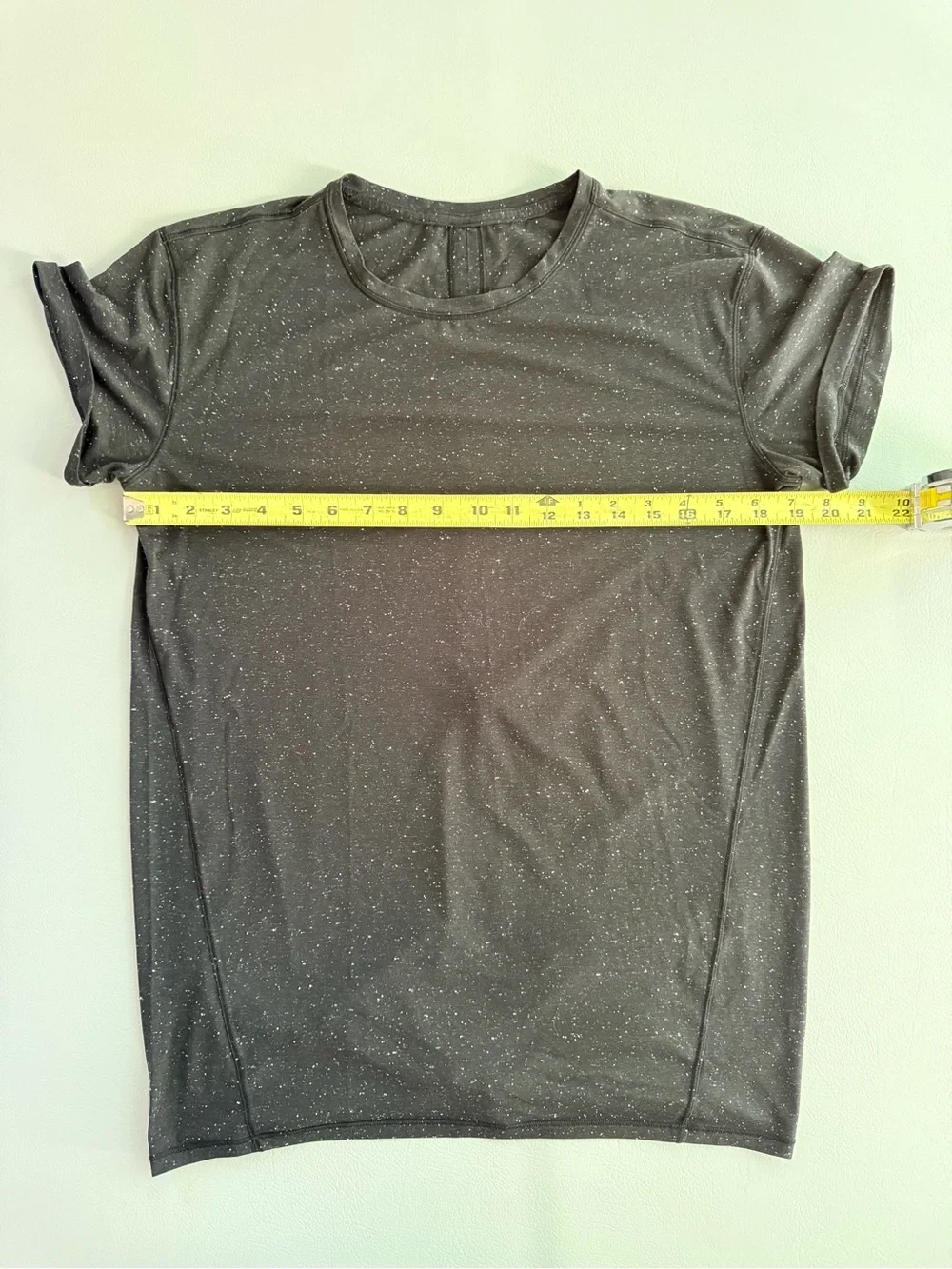 Lululemon Part Ways Tee Black Speckles and Open Back - Maybe size 8 No Tag W3BWJ